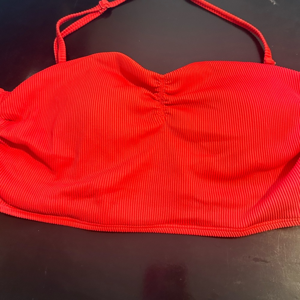red bikini top